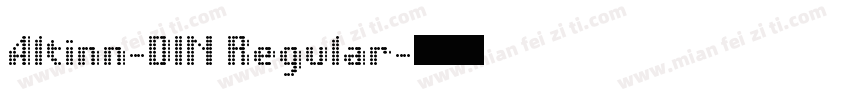 Altinn-DIN Regular字体转换
